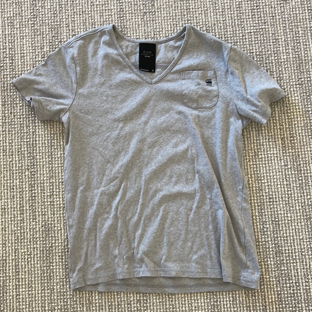 G Star grey V-Neck T-shirt